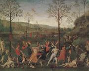 Pietro Vannuci called il Perugino The Combat of Love and Chastity (mk05) painting